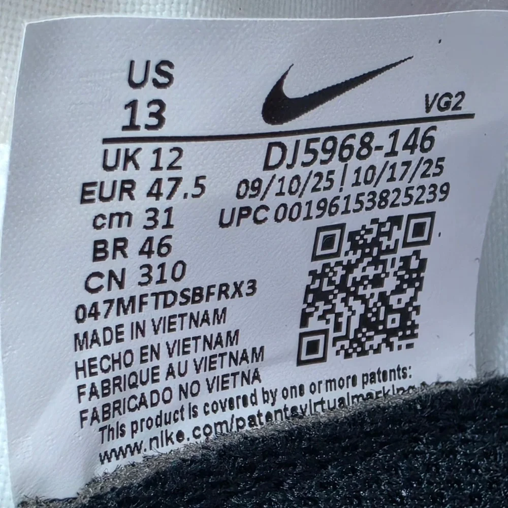 Nike Mercurial Vapor 15 Club TF Turf Soccer Shoes White Blue DJ5968-146 Men's 13